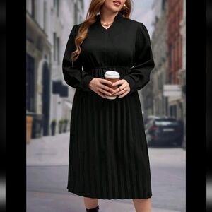 SHEIN Classic Black Long Sleeve Dress